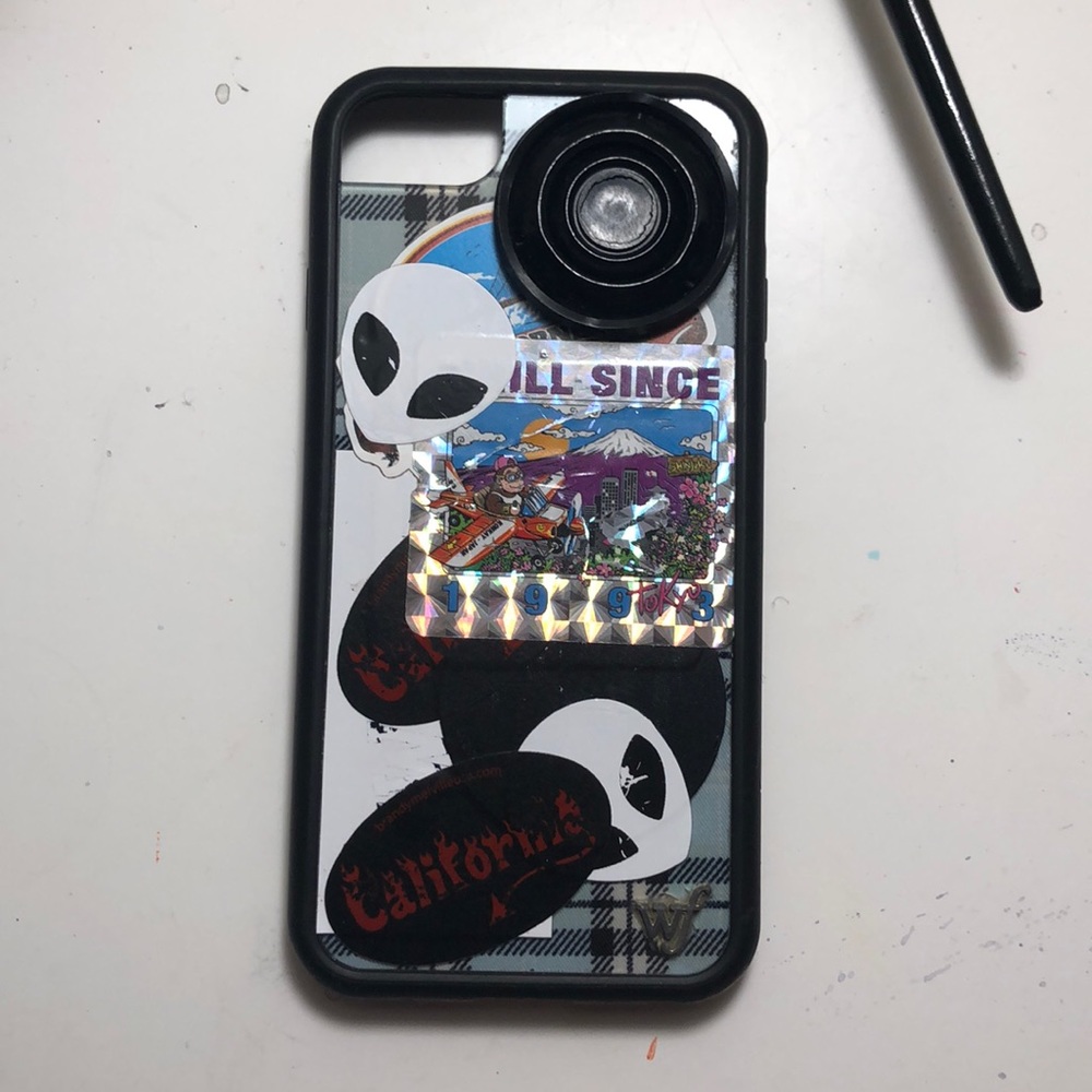 blue plaid iphone 6/7/8 wildflower case